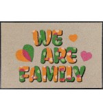 Fußmatte Lovely Family orange-green 50 cm x 75 cm