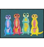 Fußmatte Rainbow Meerkats 50 cm x 75 cm