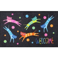 Fußmatte Jumping Cats Welcome XL