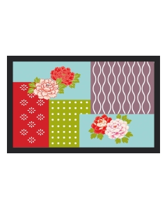 Fußmatte Deco & Wash Rosen Patchwork 50x70cm