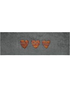 Fußmatte drei Herzen 50x150cm