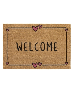 Fußmatte E-Coco Print Welcome Hearts 40x60cm