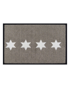 Fußmatte Easy Clean Stern taupe XXL