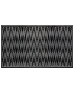 Fußmatte Gummi WAVE schwarz 90x150cm