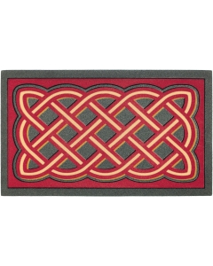 Fußmatte Labyrinthmuster rot 40x68cm