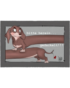Fußmatte LEO-Dackel Hereingedackelt 50x75cm