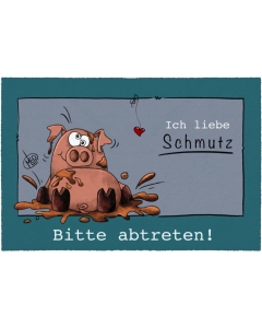 Fußmatte LEO-Schwein Ich liebe Schmutz 50x75cm