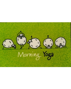 Fußmatte Morning Yoga Schafe 50x75cm