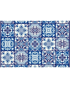 Fußmatte Ornamente blau 50x75cm
