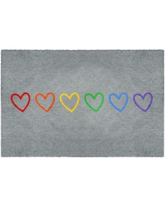 Fußmatte Pride Herzen 50x75cm