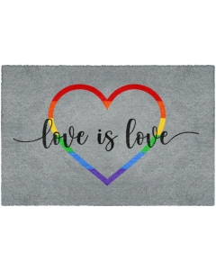 Fußmatte Pride Love is Love Heart 50x75cm