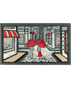 Fußmatte Regenspaziergang Paris 40x68cm