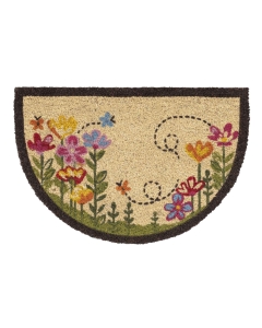 Fußmatte Ruco Print Flowers halbrund 40x60cm