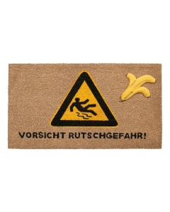 Fußmatte Vorsicht Rutschgefahr Kokos 45x75cm