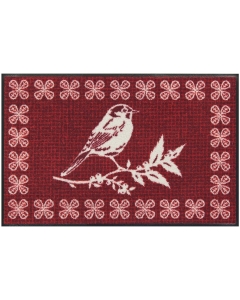 Fußmatte Wintervogel rot 50X75cm