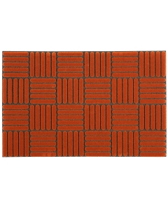 Gummifußmatte Gumflock terracotta 40x60cm
