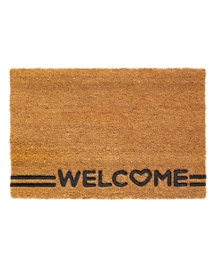 Kokos-Gummimatte welcome heart 40x60cm