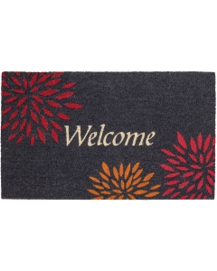 Kokosfußmatte Blume Welcome 45x75cm