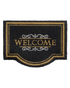 Kokosfußmatte classic welcome schwarz 60x80cm