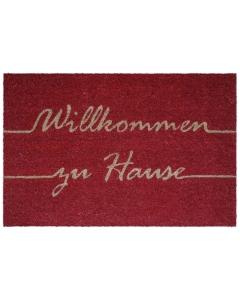 Kokosfußmatte Coco Design Zu Hause rot 45x75cm