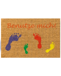 Kokosfußmatte Colori Benutze mich 40x60cm