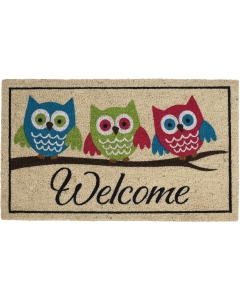 Kokosfußmatte Eulen Welcome 45x75cm