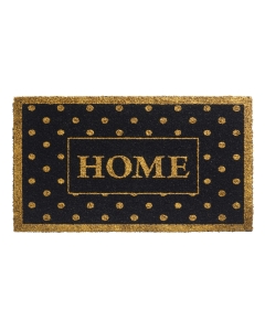 Kokosfußmatte Glitter home dots gold 40x70cm