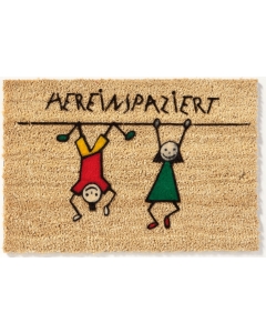 Kokosfußmatte Kinder Hereinspaziert 40x60cm