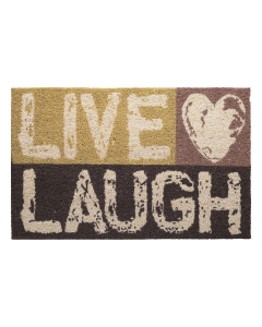 Kokosfußmatte Live Laugh 45x75cm