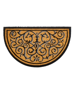 Kokosfußmatte Ruco Design halbrund 45x75cm