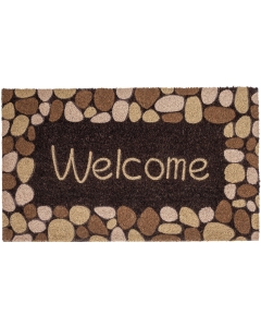Kokosfußmatte Welcome braun 45x75cm