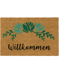 Kokosfußmatte Willkommen Kranz 40x60cm