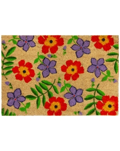 Kokosmatte Design Blumen 40x60cm