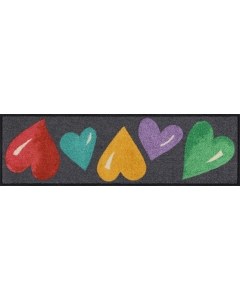 Fußmatte Big Hearts Colourful 30x100cm