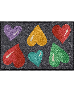 Fußmatte Big Hearts Colourful 50x75cm