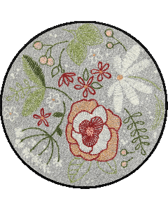 Fußmatte Stitch Flowers rund 85cm