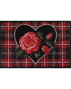 Fußmatte English Rose black 50x75cm
