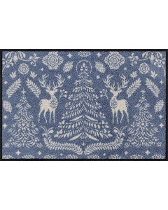 Fußmatte Scandi Forest blue 50x75cm