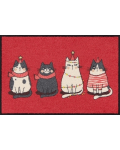 Fußmatte Meowy Christmas red 50x75cm